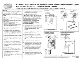 Installation Instructions - Caravelle Wall Basin 550mm White