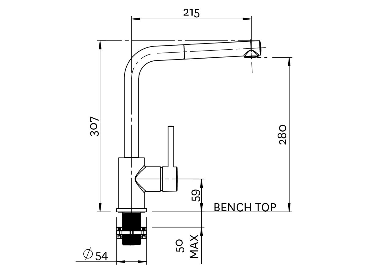 Culinary Metro Pull Out Sink Mixer Chrome