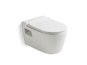 Kado Lux Wall Hung Pan with Soft Close Quick Release Seat Thin White (4 Star)