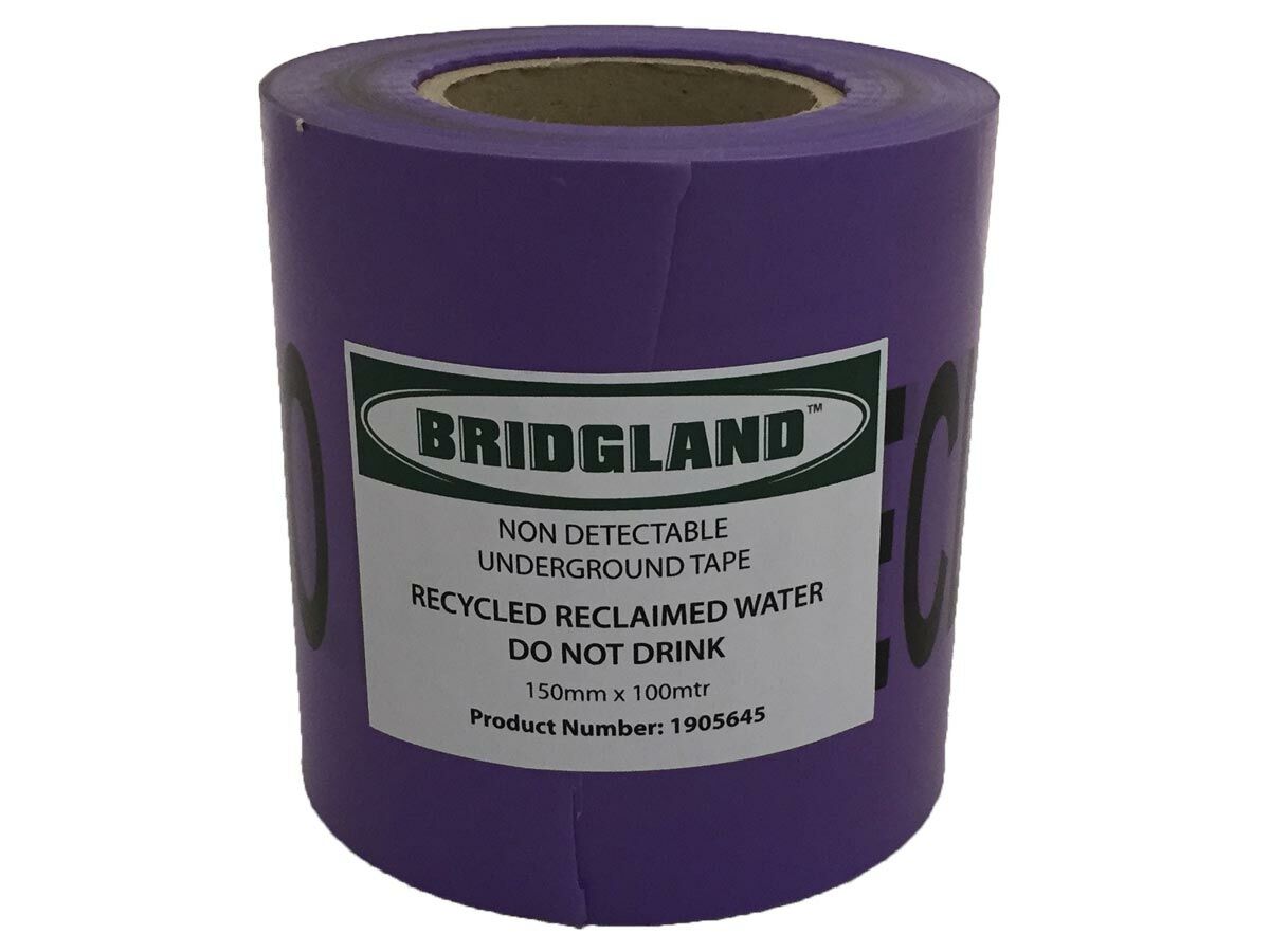 Bridgland Non-Detectable Tape Rec Water 150mm x 100mtr
