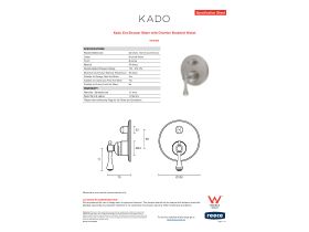 Specification Sheet - Kado Era Shower Mixer with Diverter Brushed Nickel