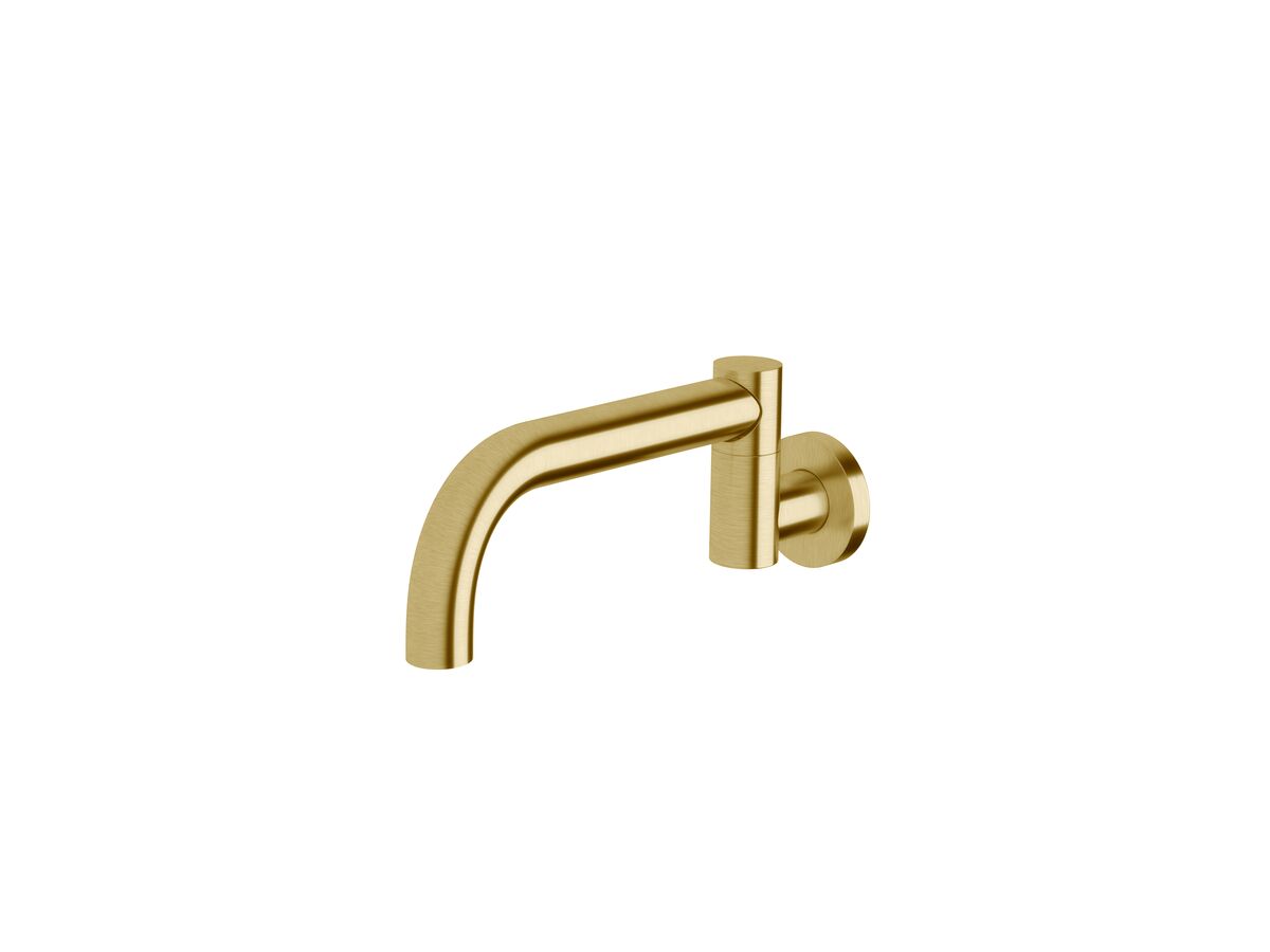 Scala Bath Outlet Swivel Curved 210mm LUX PVD Brushed Pure Gold