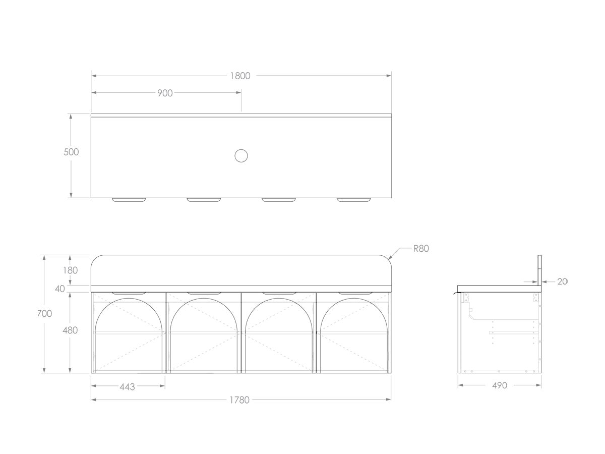 ADP Archie by Alisa & Lysandra Door Vanity Unit Centre Bowl 1800 Friday