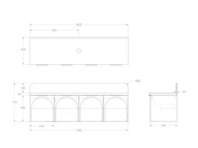 ADP Archie by Alisa & Lysandra Door Vanity Unit Centre Bowl 1800 Friday