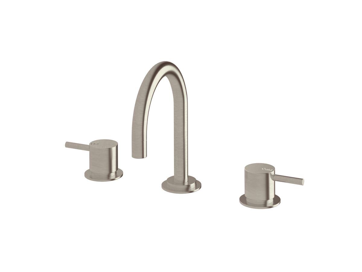 Scala Basin Set Curved LUX PVD Brushed Oyster Nickel (5 Star)