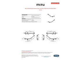 Specification Sheet - Mizu Drift 40 Degree Ambulant WC Left Hand & Right Hand Pair Matte Black