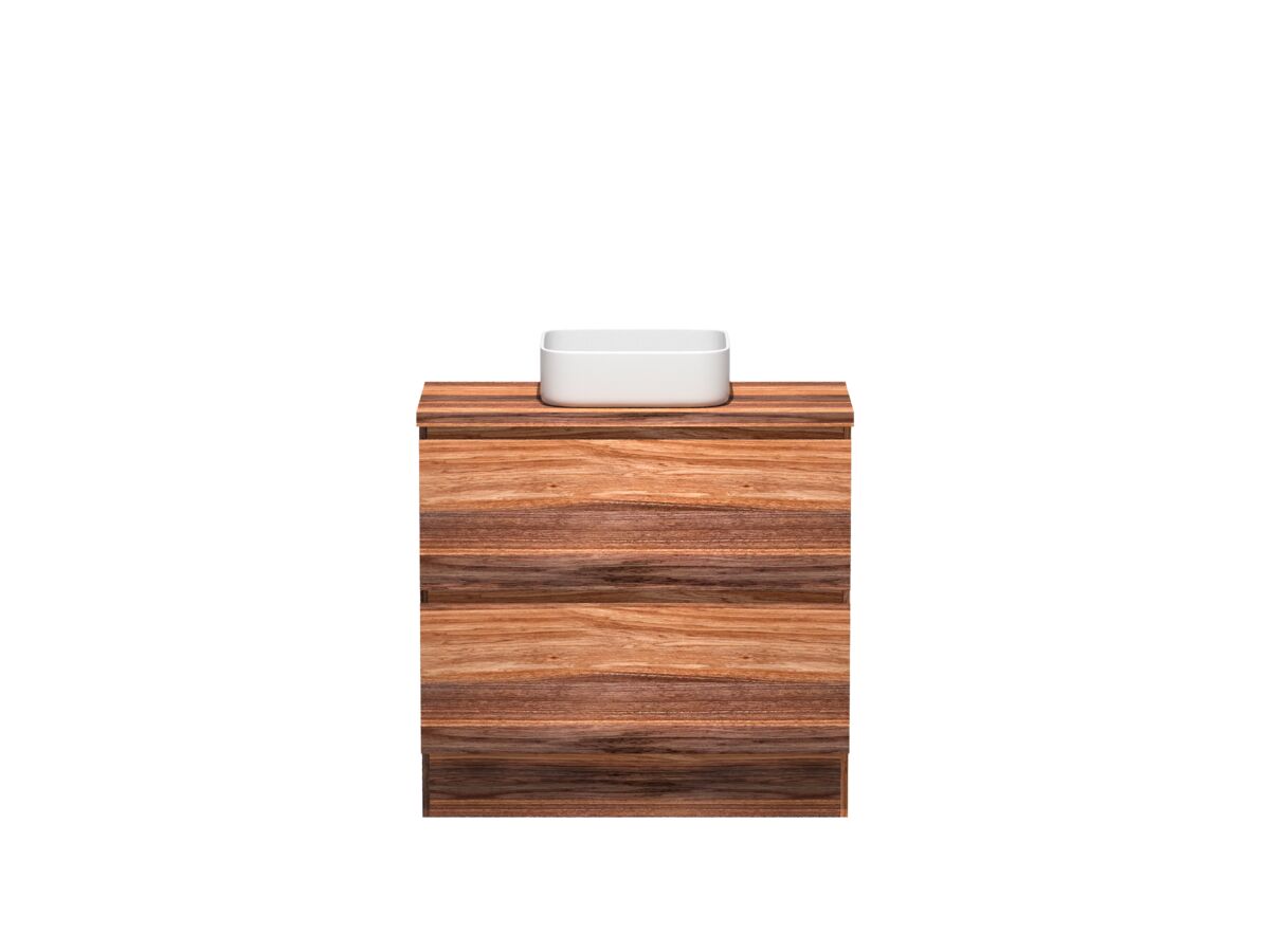 Kado Arc Timber Vanity Unit with Kick 900mm Timber Top Red Tulip