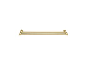 Scala Double Towel Rail 700mm LUX PVD Brushed Pure Gold