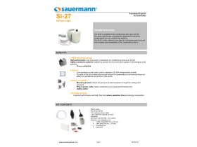 Specification Sheet - Sauermann Si27 Condensate Pump 20l/Hr