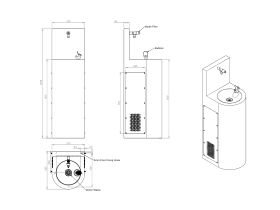 Britex Free Standing Drinking Fountain Stainless Steel