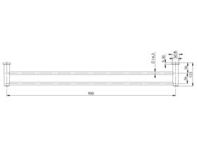 Phoenix Gen Y Double Towel Rail 900mm Chrome