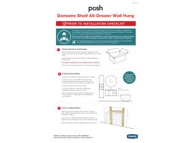 Installation Instructions - Posh Domaine Shelf All Drawer Wall Hung Vanity Unit