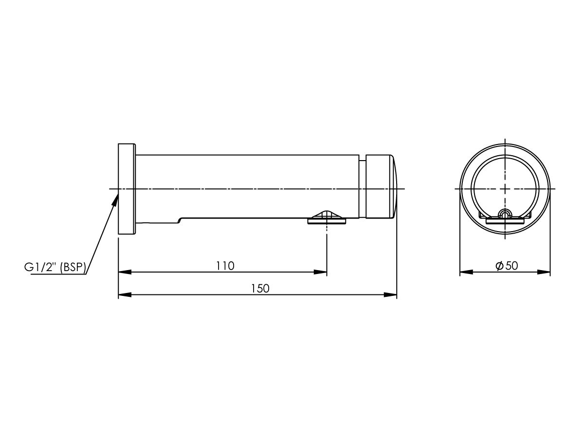 Enware Delabie Temposoft Time Flow Bib Tap (7 Sec) (6 Star)