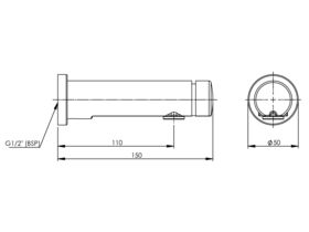 Enware Delabie Temposoft Time Flow Bib Tap (7 Sec) (6 Star)