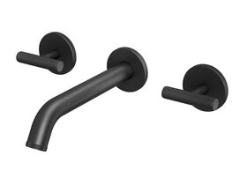 Hero - Milli Etch Wall Basin / Bath Tap Set 180mm Matte Black (6 Star)