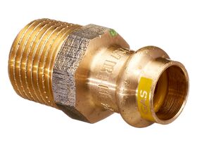 >B< Press Gas Male Coupling 15mm x 1/2" BSP"