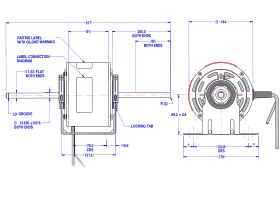 Fasco Fan Motor 240V 3 Speed 250W 8061S019-80
