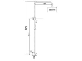 American Standard Cygnet Twin Shower Square 1 Funtion Chrome (3 Star)