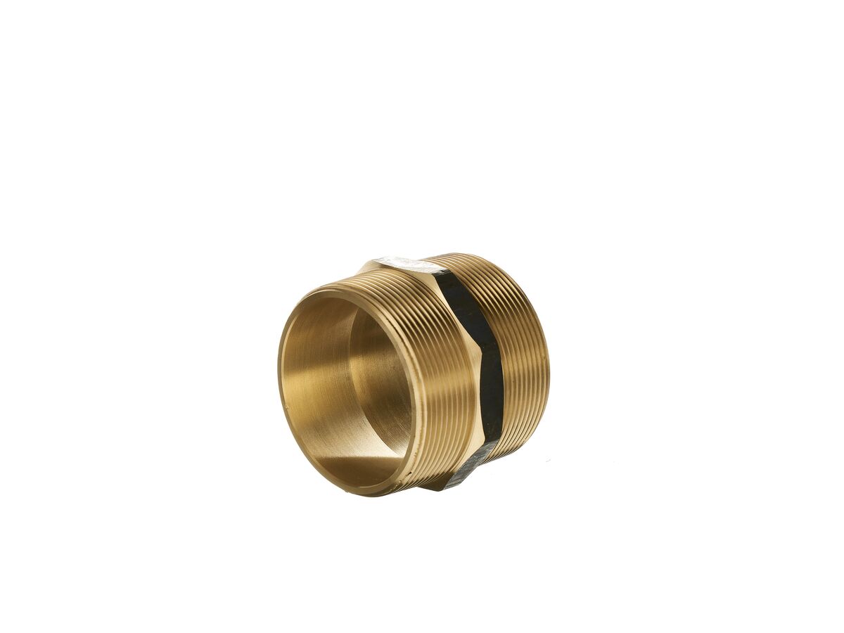 Brass Hex Nipple 65mm (2 1/2") from Reece