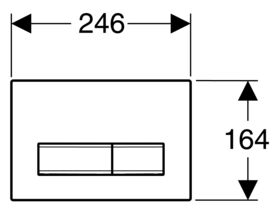 Geberit Sigma 50 Dual Flush Plate Akril Arctic White
