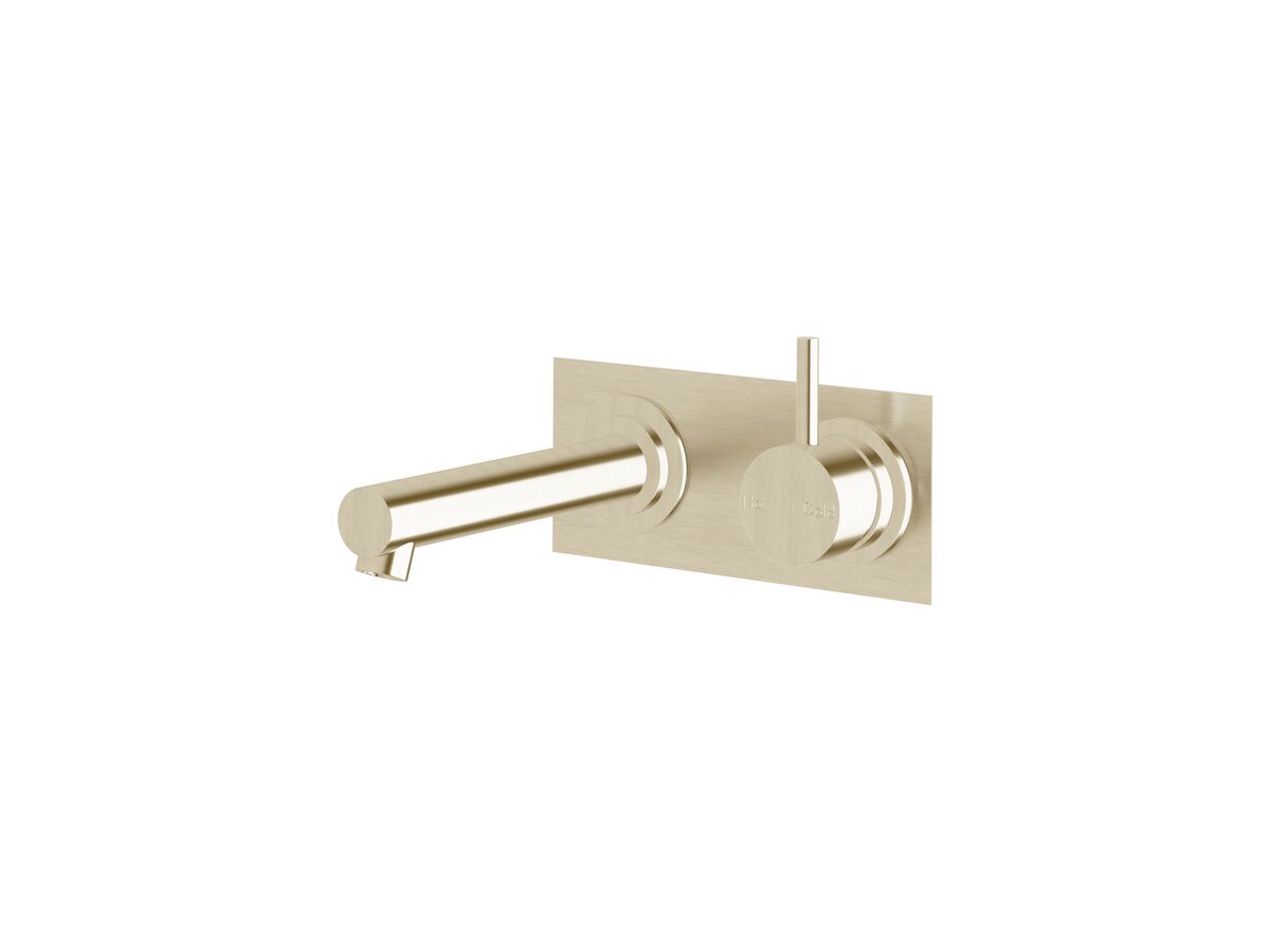 Scala Bath Mixer Tap Outlet System Straight 160mm Right Hand Operation LUX PVD Brushed Platinum Gold