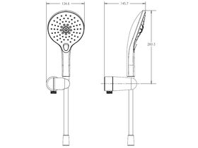 Posh Domaine Handshower with Wall Bracket 3 Functions (4 Star)