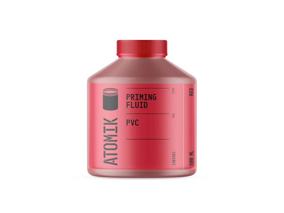 Atomik Priming Fluid PVC Red 500ml from Reece