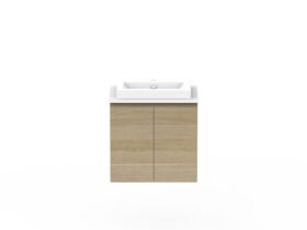 Posh Domaine Plus Conventional 600 Wall Hung Vanity Unit Caesarstone Top