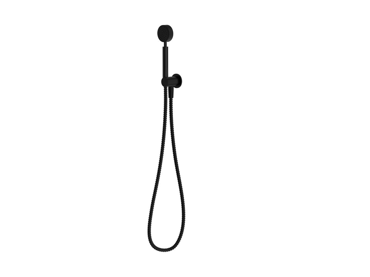 Milli Mood Edit Round Hand Shower with Fixed Bracket PVD Matte Black (3 Star) from Reece