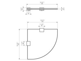 Sonia Dynamic Corner Glass Shelf Chrome