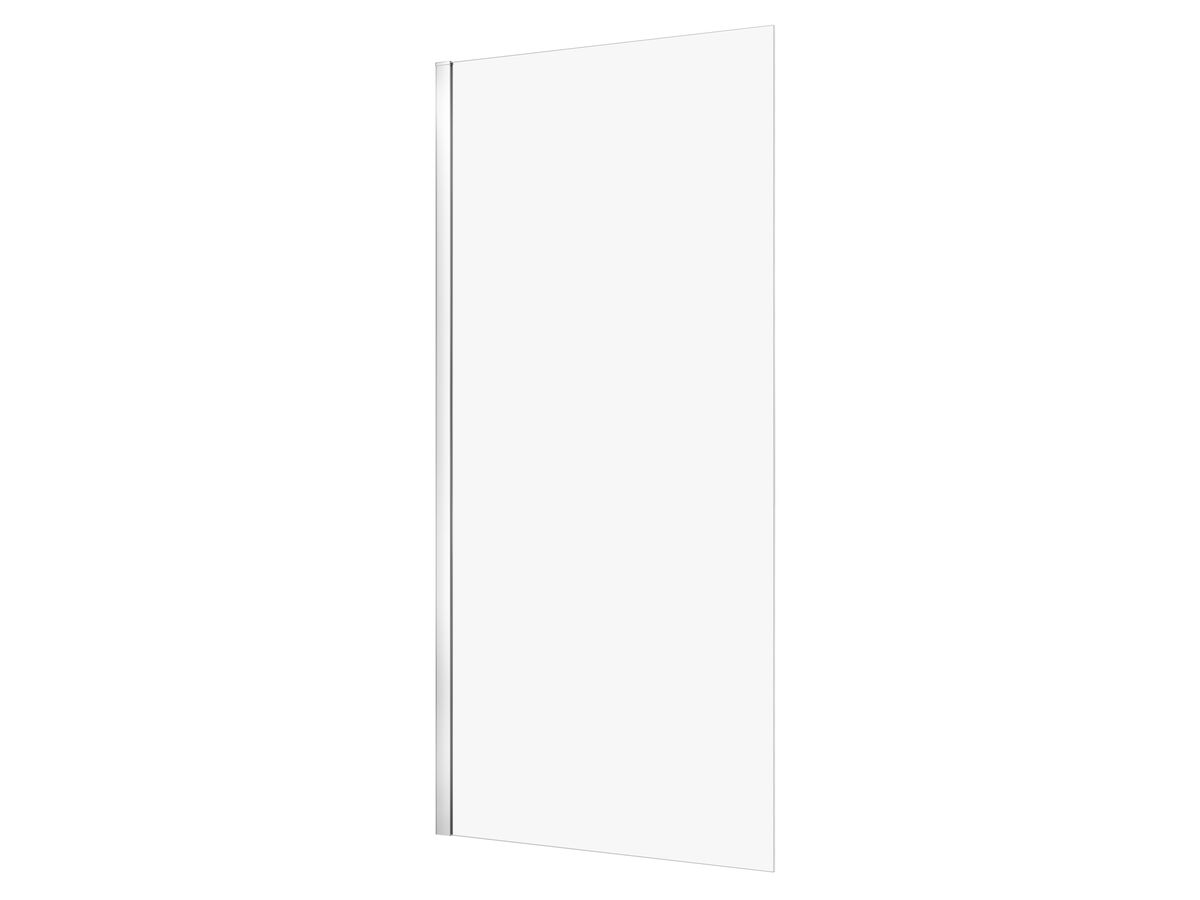 Hero - Kado Lux Frameless Rectangular Panel with Wall Channel Clear Glass 1000mm Chrome