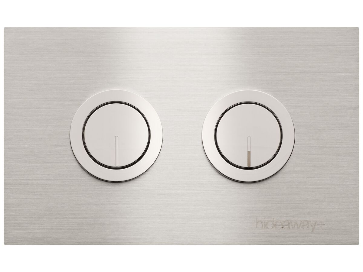 Hideaway+ Round Remote Access Button/ Plate Inwall Brushed Stainless Steel