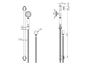 Posh Canterbury Single Rail Shower with Wall Water Inlet (3 Star)