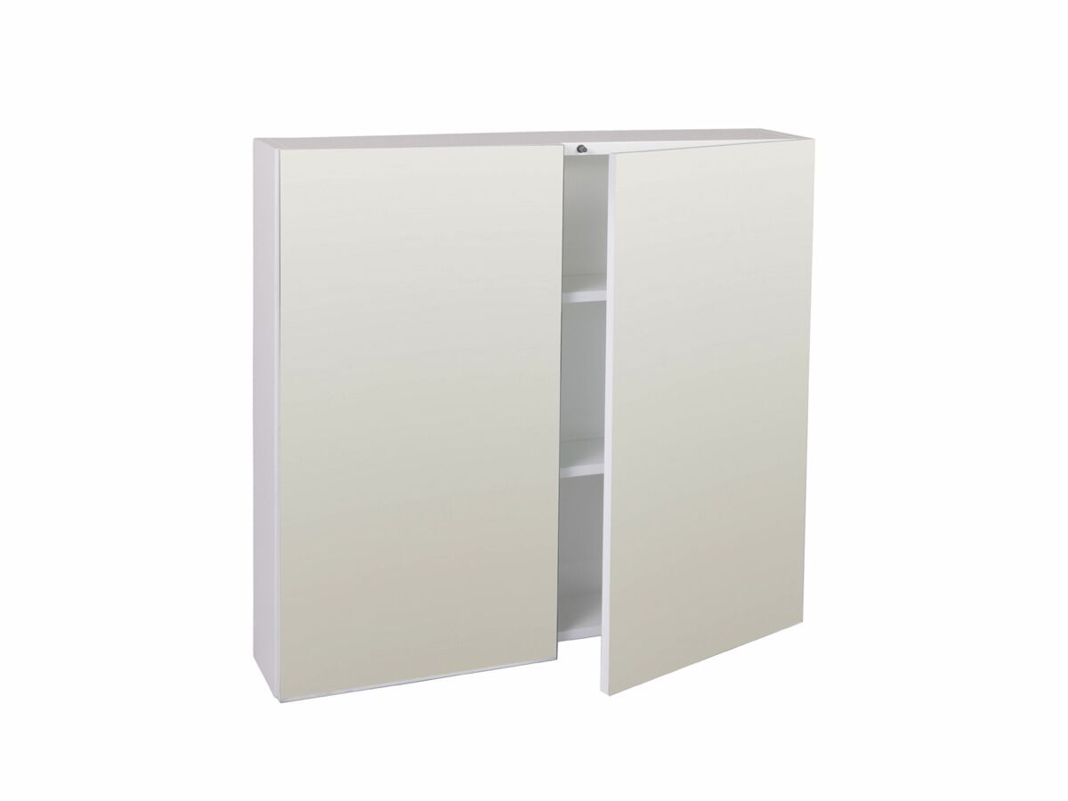 Posh Dominique MKII Mirror Cabinet 750mm 2 Door White
