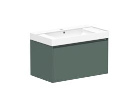 Roca Ona Vanity All Drawer Single Centre Bowl 800mm Matte Green