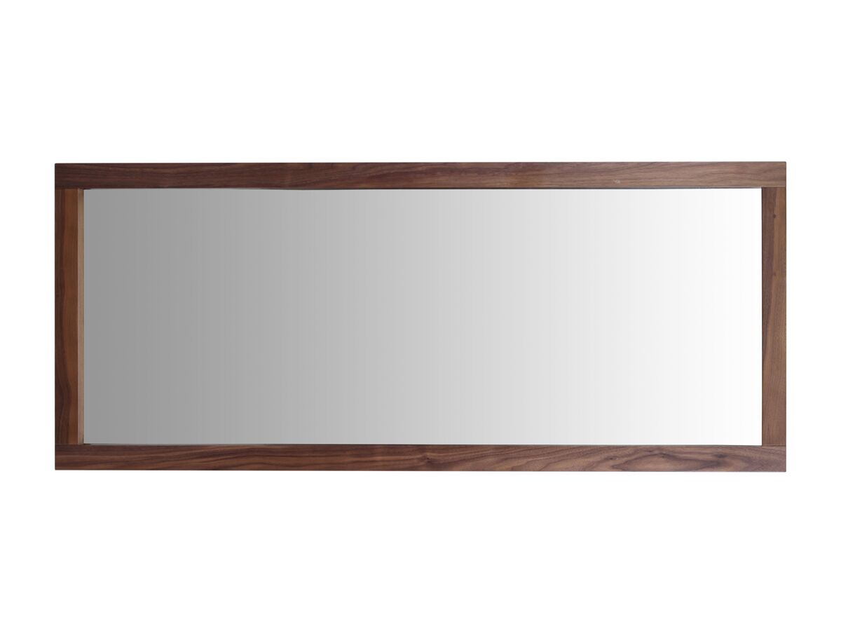 Mizu Bloc Wall Mounted Mirror 1500 x 600mm Walnut