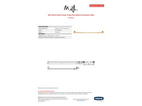 Specification Sheet - Milli Marle Edit Single Towel Rail 800mm Brushed Gold