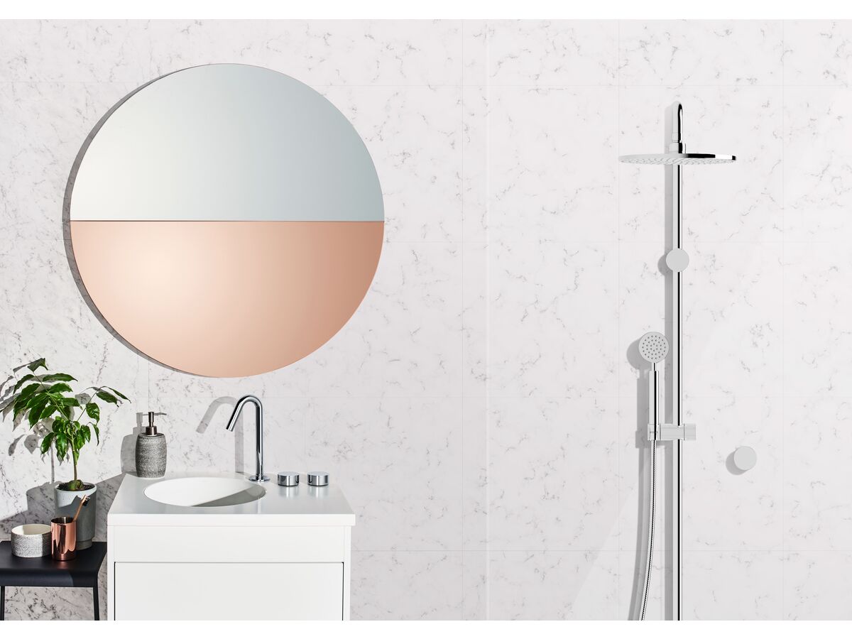 Milli Mood Edit Twin Rail Shower with Top Rail Water Inlet Chrome (3