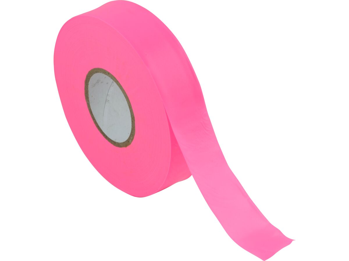 Maxisafe Fluoro Pink flagging tape from Reece