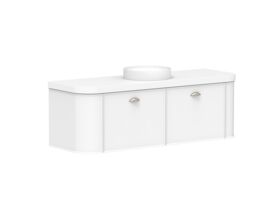 Kado Era 50mm Durasein Statement Top Double Curve All Drawer 1500mm Wall Hung Vanity with Center Basin