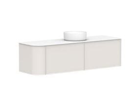 Kado Era 12mm Durasein Top Single Curve All Drawer 1650mm Wall Hung Vanity with Center Basin