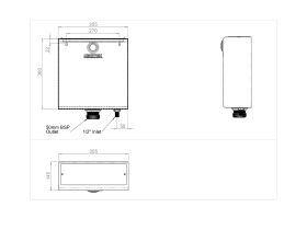 Britex Push Button Cistern Stainless Steel