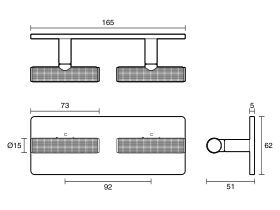 Technical Drawing - Milli Etch Progressive Dual Mixer Tap System with Square Backplate
