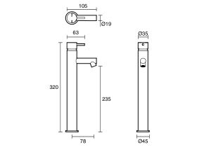 Scala Mini Extended Basin Mixer Tap