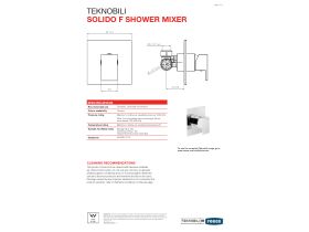 Technical Guide - Teknobili Solido F Shower Mixer Chrome