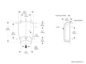 Bobrick QuietDry TerraDry Surface Mounted Hand Dryer White