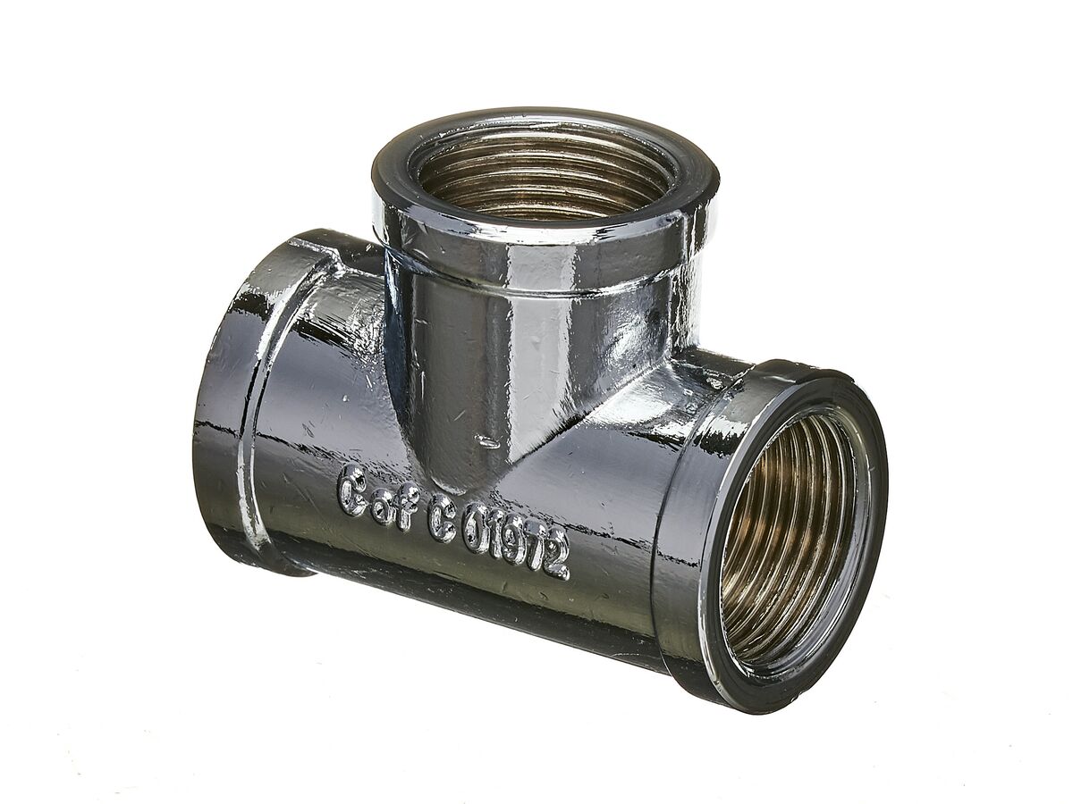 Tee Chrome Brass 20mm