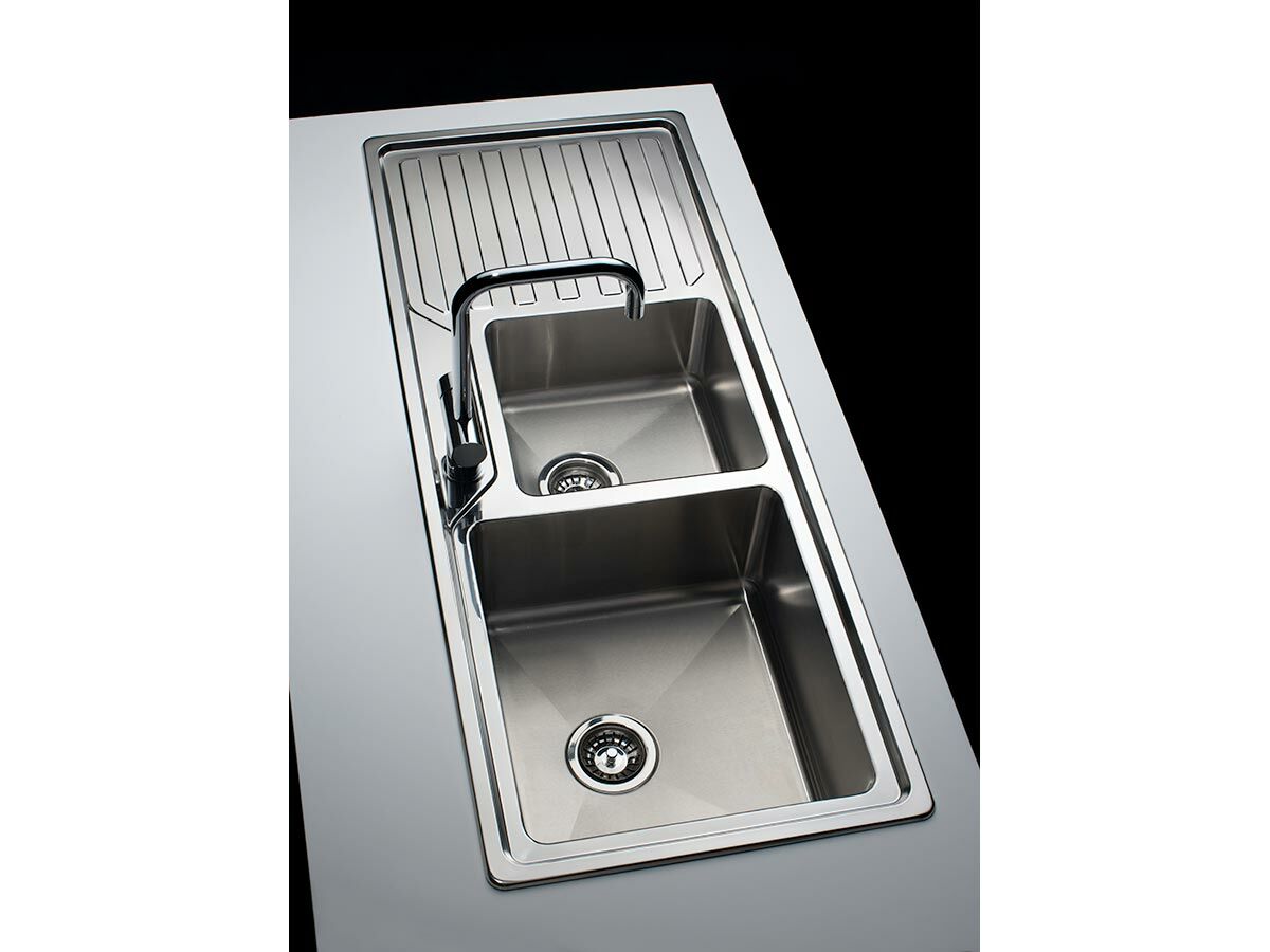 AFA Cubeline 1 3/4 Inset Sink 1 Taphole Left Hand Bowl 1250mm Stainless Steel