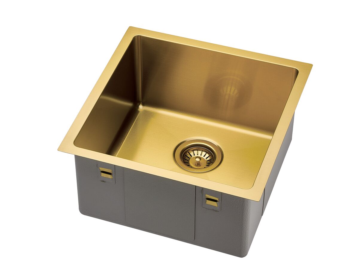 Supporting Image - Memo Zenna Single Bowl Sink Nanoplated Brass