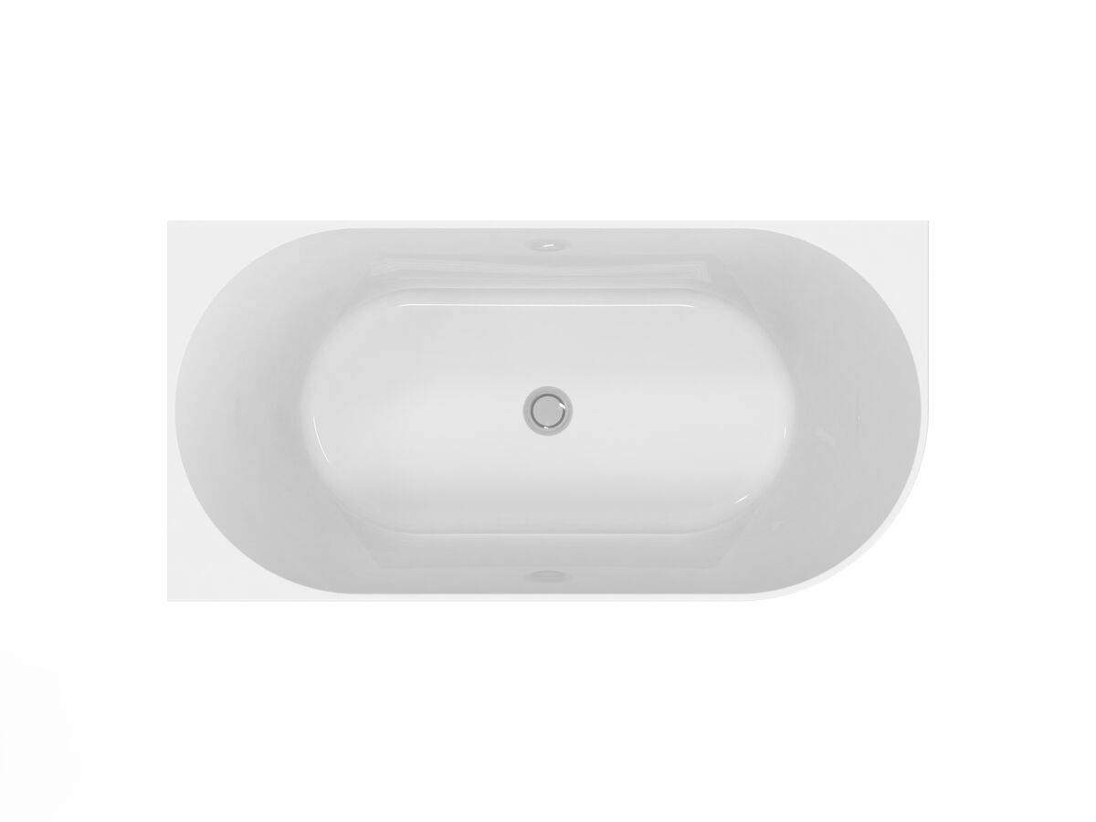 Posh Solus Back To Corner Freestanding Bath 1500mm Left Corner White